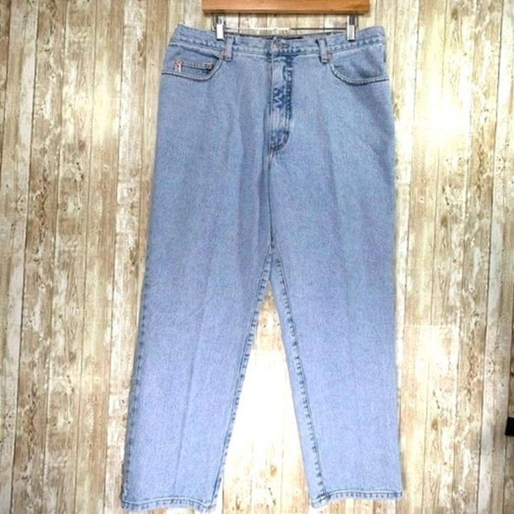 Vintage 90s Guess Jeans 40x30 Light Wash Classic Fit Straight Leg Baggy Grunge